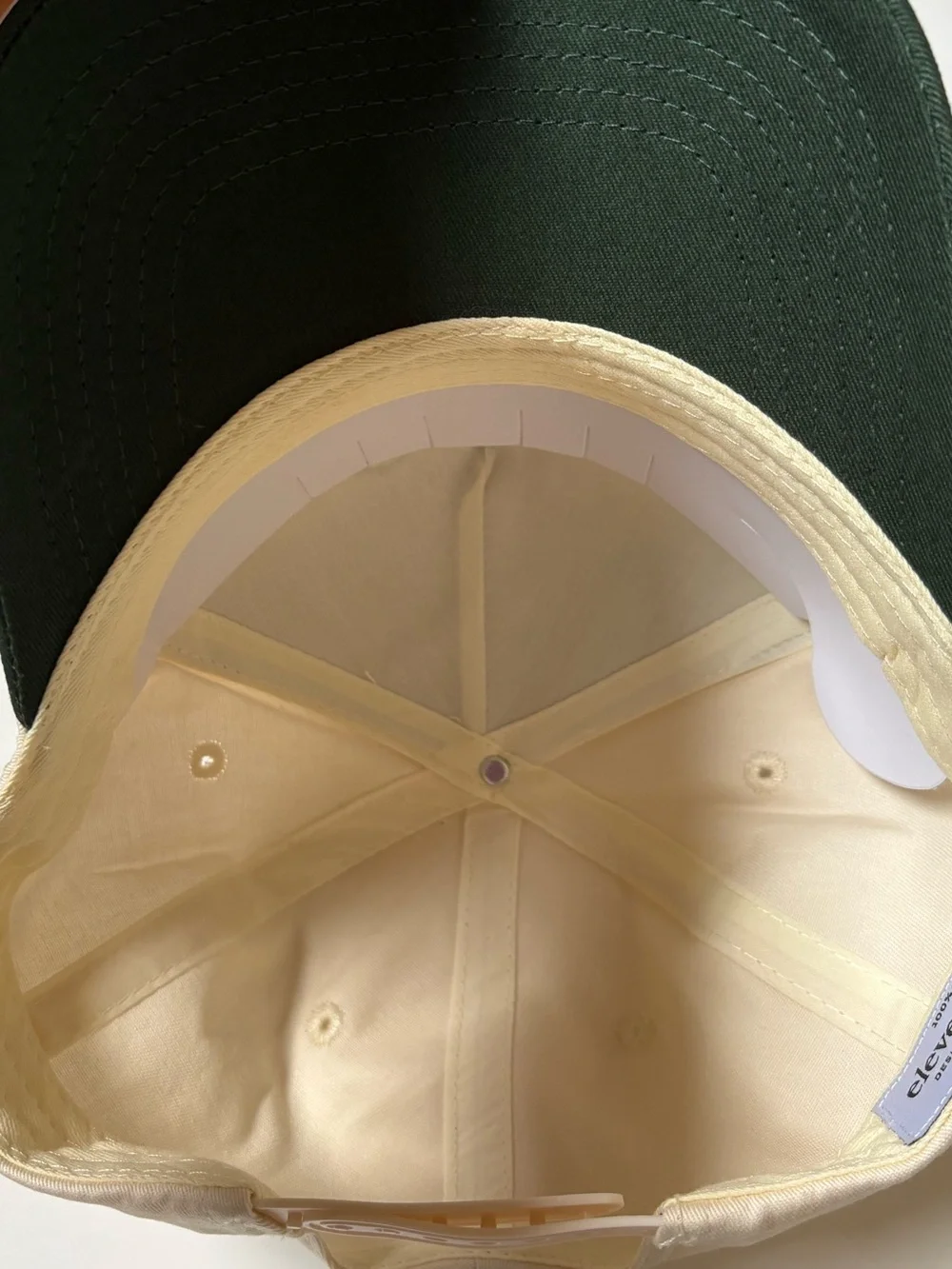 Caviar Cowboy Cap in Beige & Forest Green Eleven Eleven
